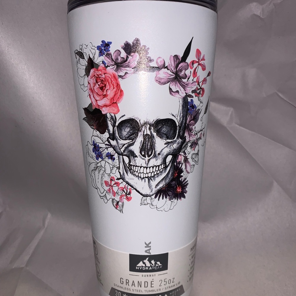 Gothic hydrapeak Halloween tumbler floral skeleton cup skull tumbler tiktok